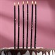 Набор свечей для торта «Империя» (черное золото, 16 см) 6 шт - фото 9311